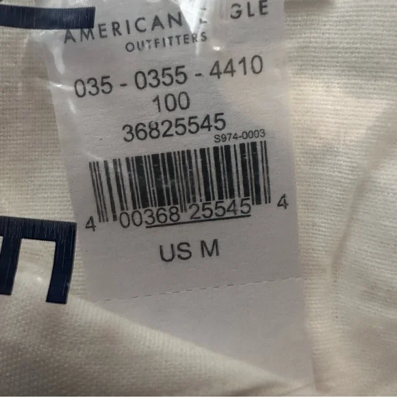 American Eagle Outfitters White Linen Oversized Crop Shirt Sz M - Picture 7 of 7